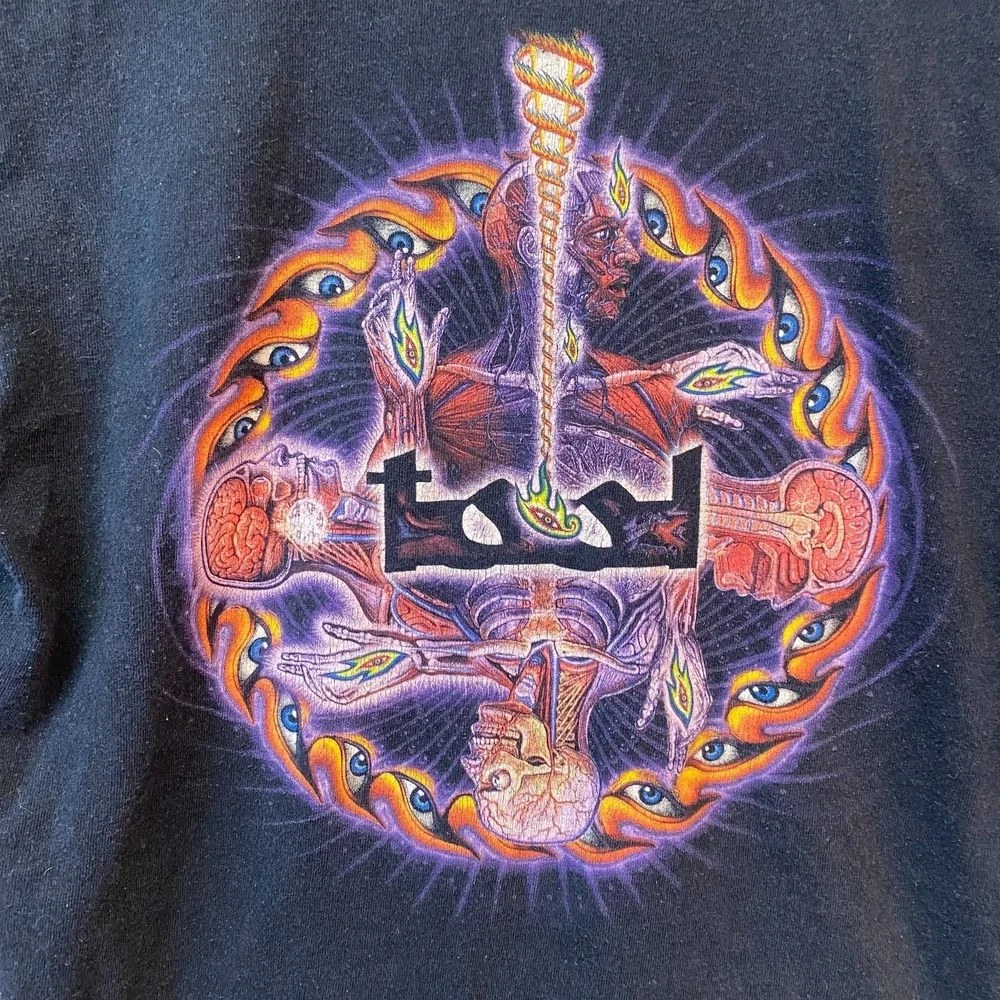 Tool Lateralus Band T-Shirt Black Double Sided Anatomy Graphic